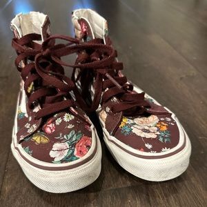 VANS floral high top - girls